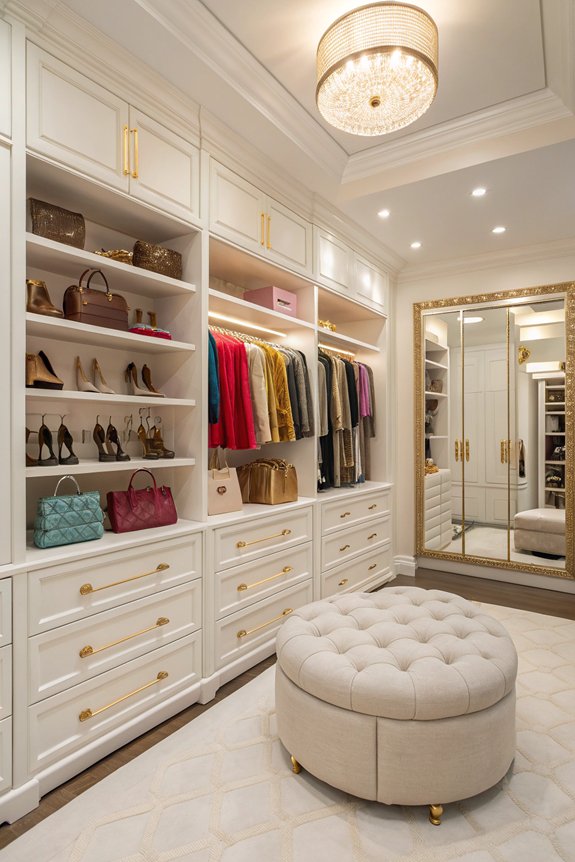 organized walk in closet essentials