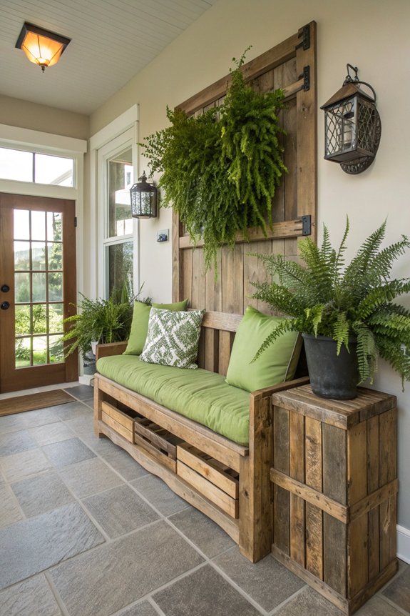 outdoor inspired indoor benches