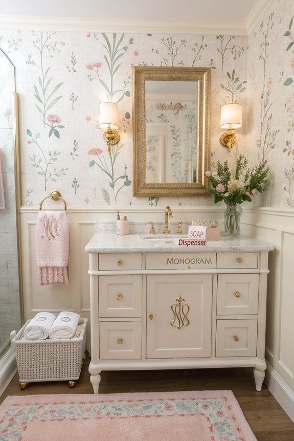 personalized bathroom monogram decor