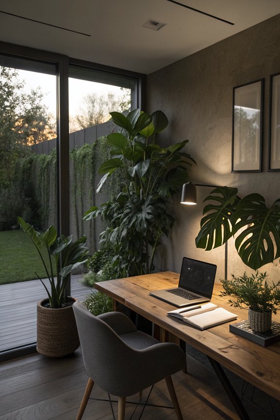 plants enhance office tranquility