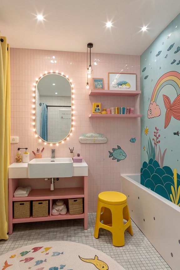 playful learning bathroom elements