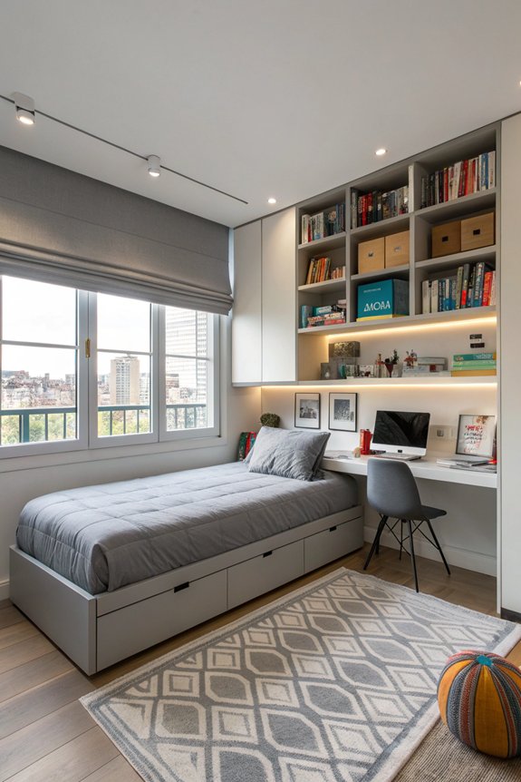 practical teen room storage
