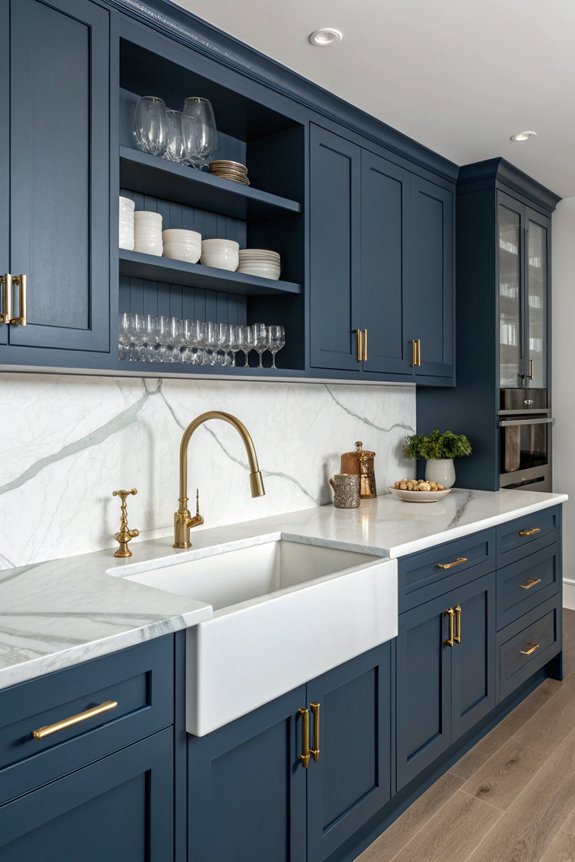 quartz countertops and cabinets