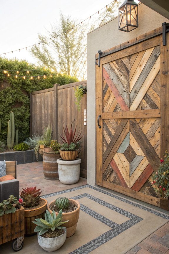 reclaimed wood outdoor decor
