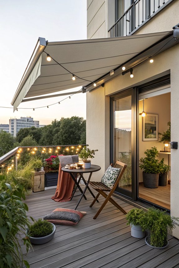 retractable awning for shade