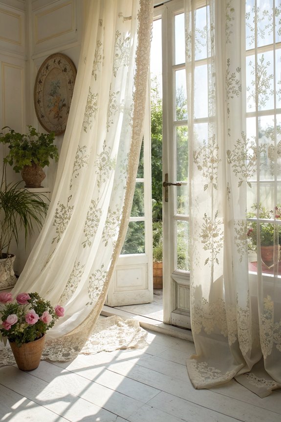 romantic vintage lace curtains