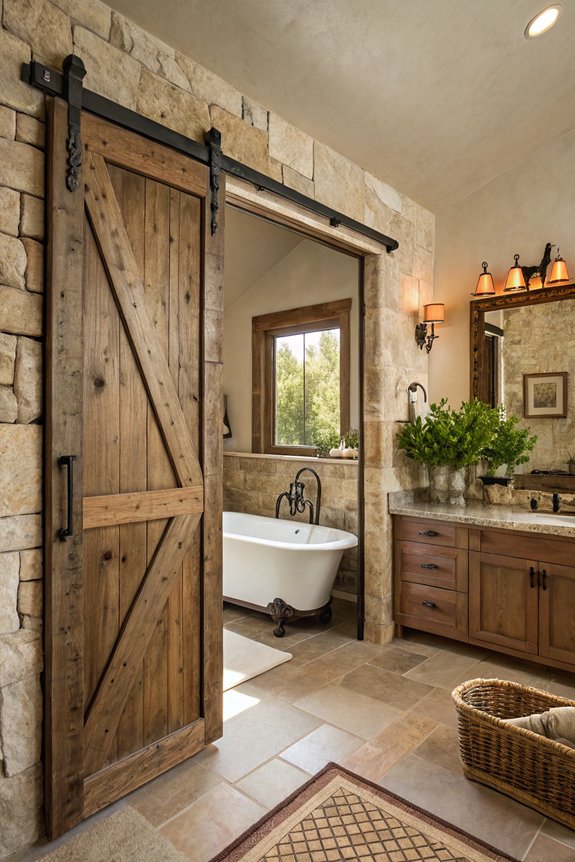 rustic barn door charm