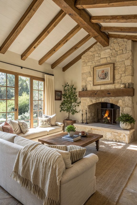 rustic charm with beams