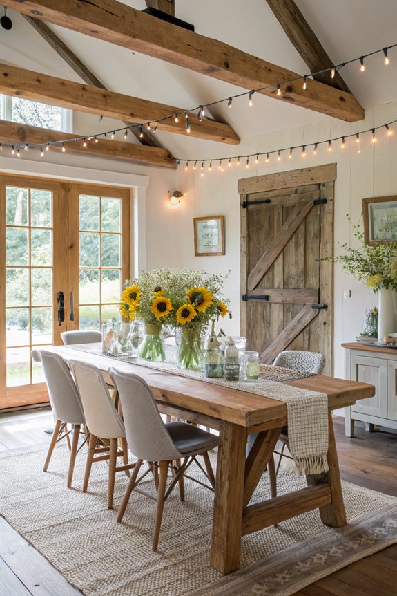 rustic farmhouse dining decor