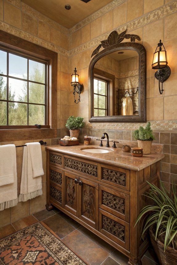 rustic western vanity charm