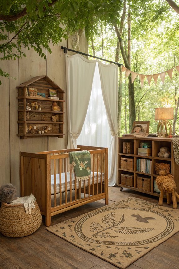 rustic wood nursery accents