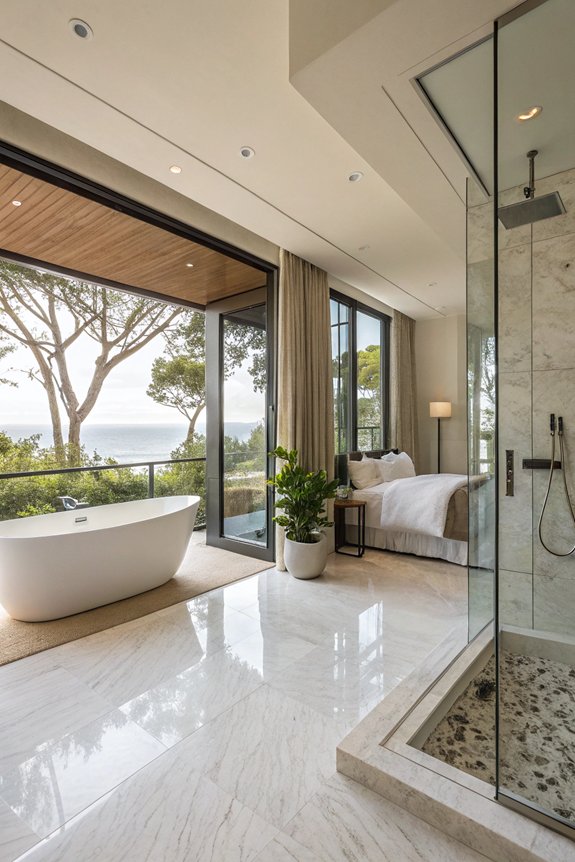seamless open concept bathrooms
