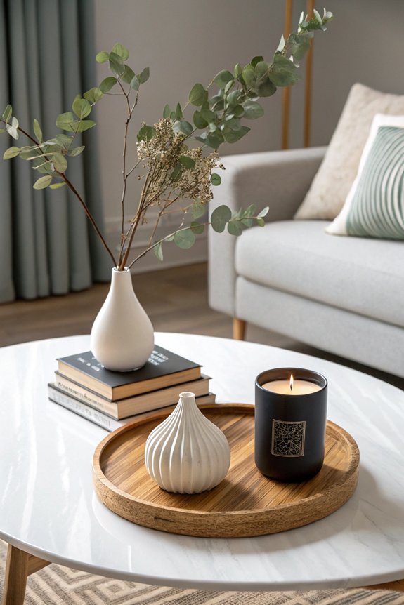 serene minimalist design accents