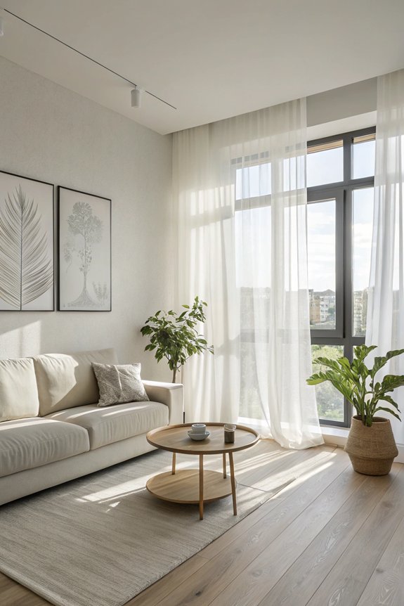 simple airy window treatments