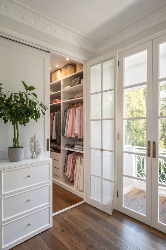 sleek organized minimalist closets