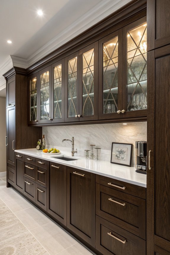 stylish dark cabinets showcase