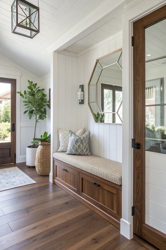 stylish functional entryway benches