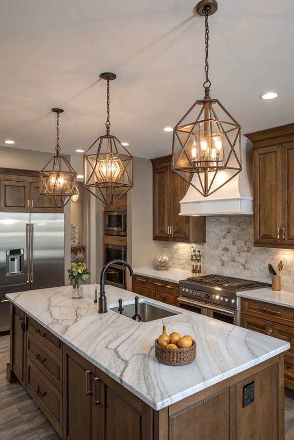 stylish functional kitchen lighting