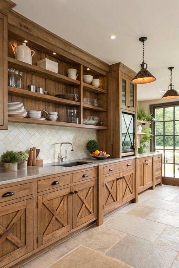stylish open shelving design
