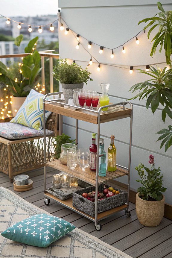 stylish outdoor mini bar