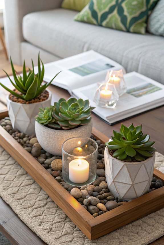 succulent coffee table garden