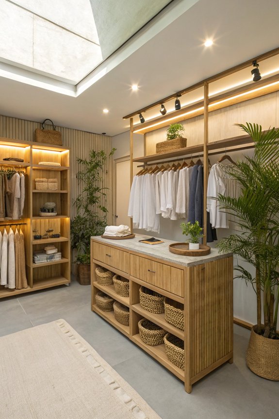 sustainable walk in closet design