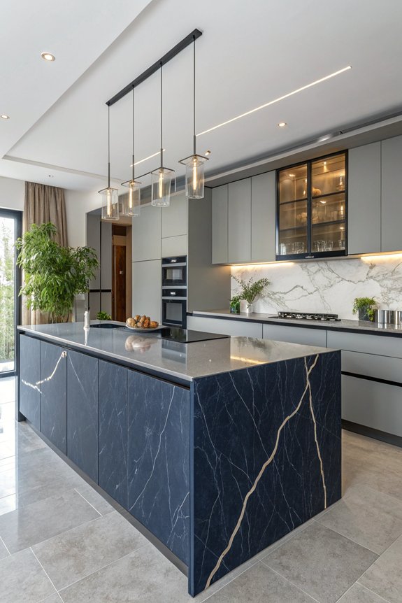 textured quartz enhances kitchens