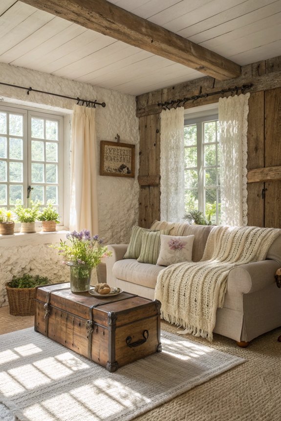 textured walls enhance ambiance
