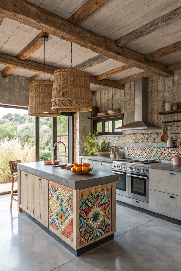 textured warmth in kitchens