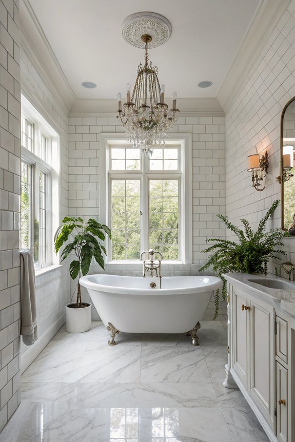 timeless elegant white bathrooms
