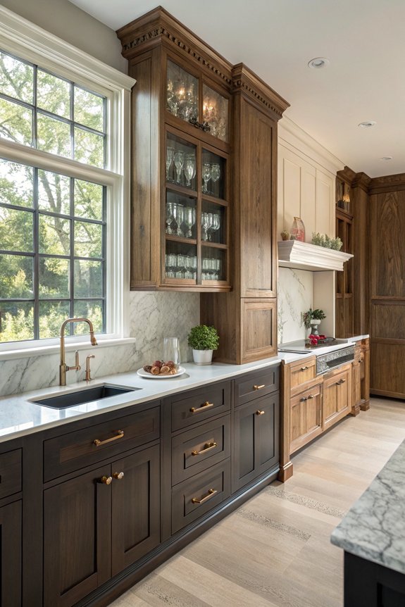 unique two tone cabinet styles