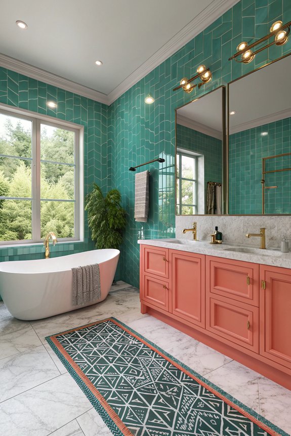 vibrant bathroom color palettes