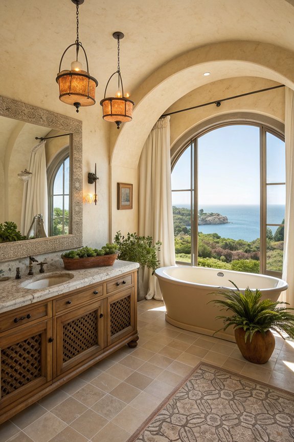 vibrant serene mediterranean retreat