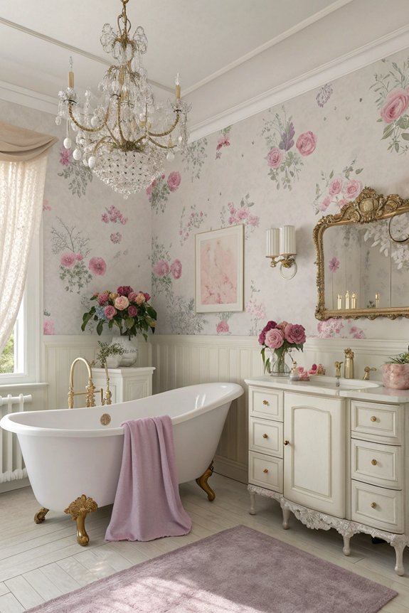 vintage floral bathroom retreat