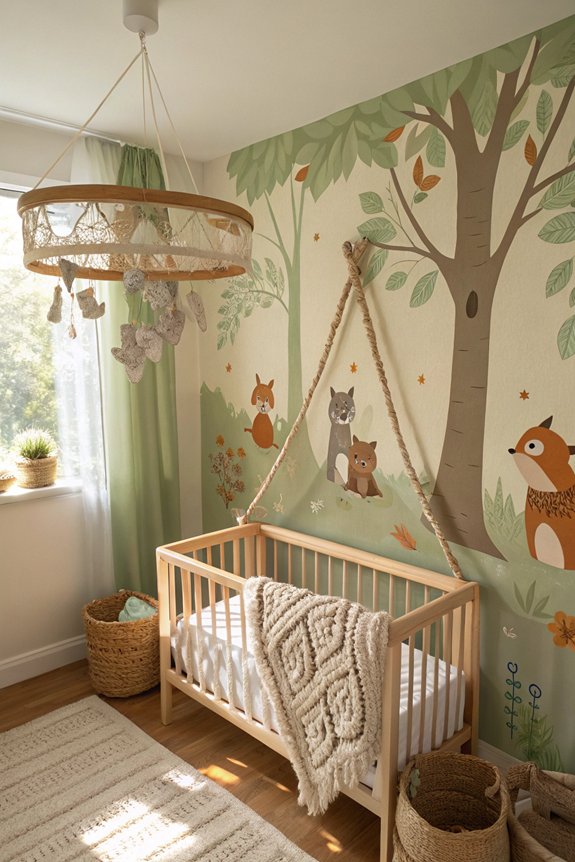 whimsical woodland nursery mobile